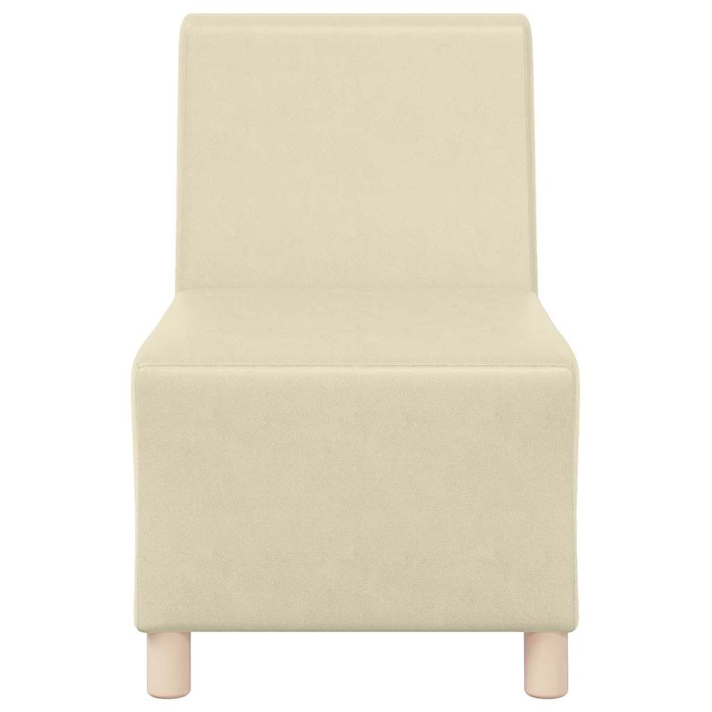 | Modular Sofa Unit Armless | Cream 55 x 74 x 82 cm Faux leather